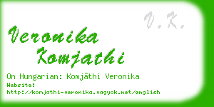 veronika komjathi business card